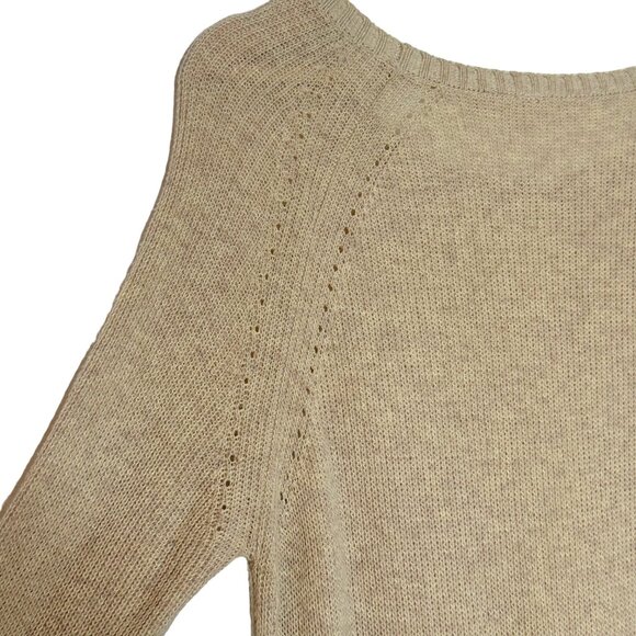 Anthropologie Cream Crew Neck Sweater - Picture 9 of 16